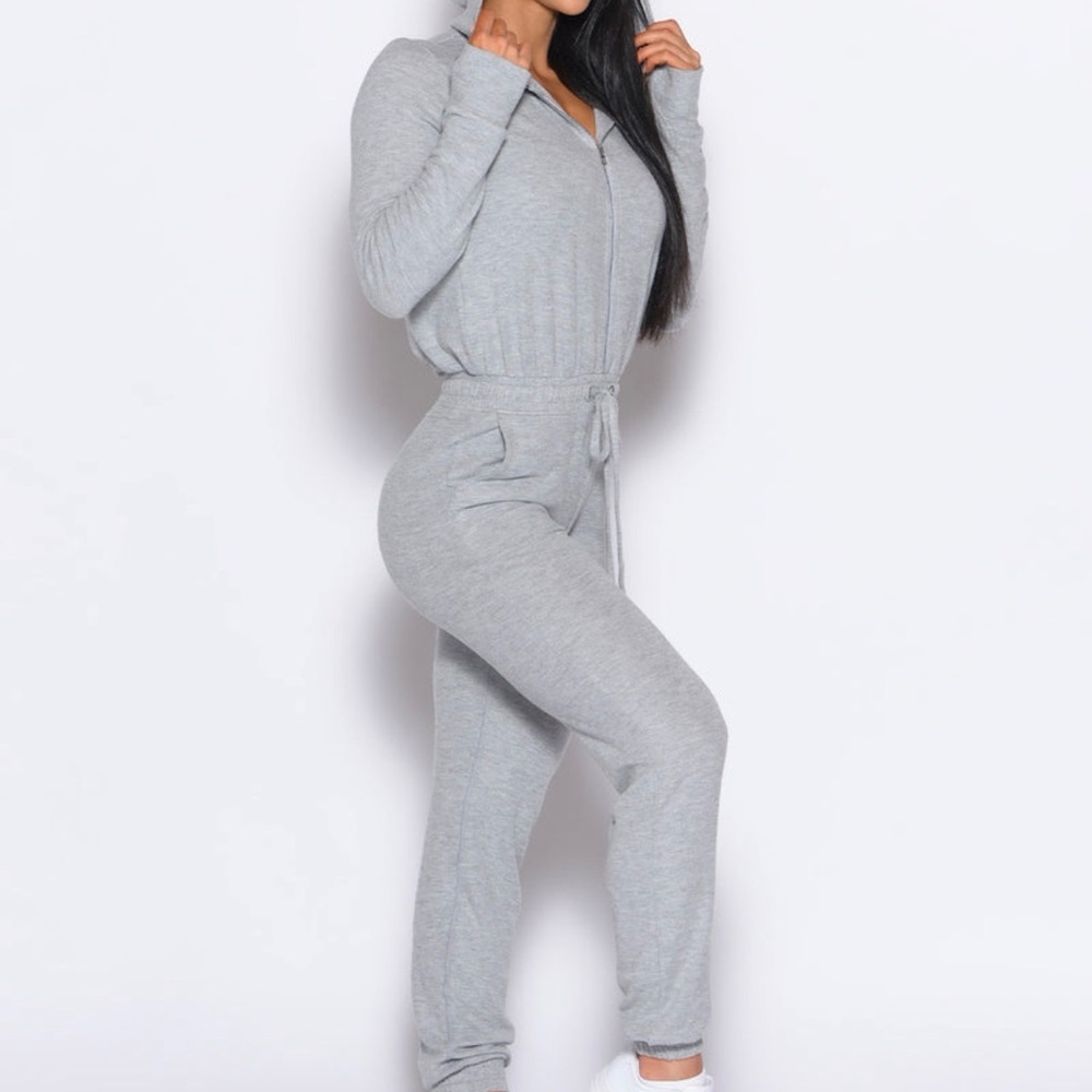 Bombshell Sportswear Light Gray Jumpsuit